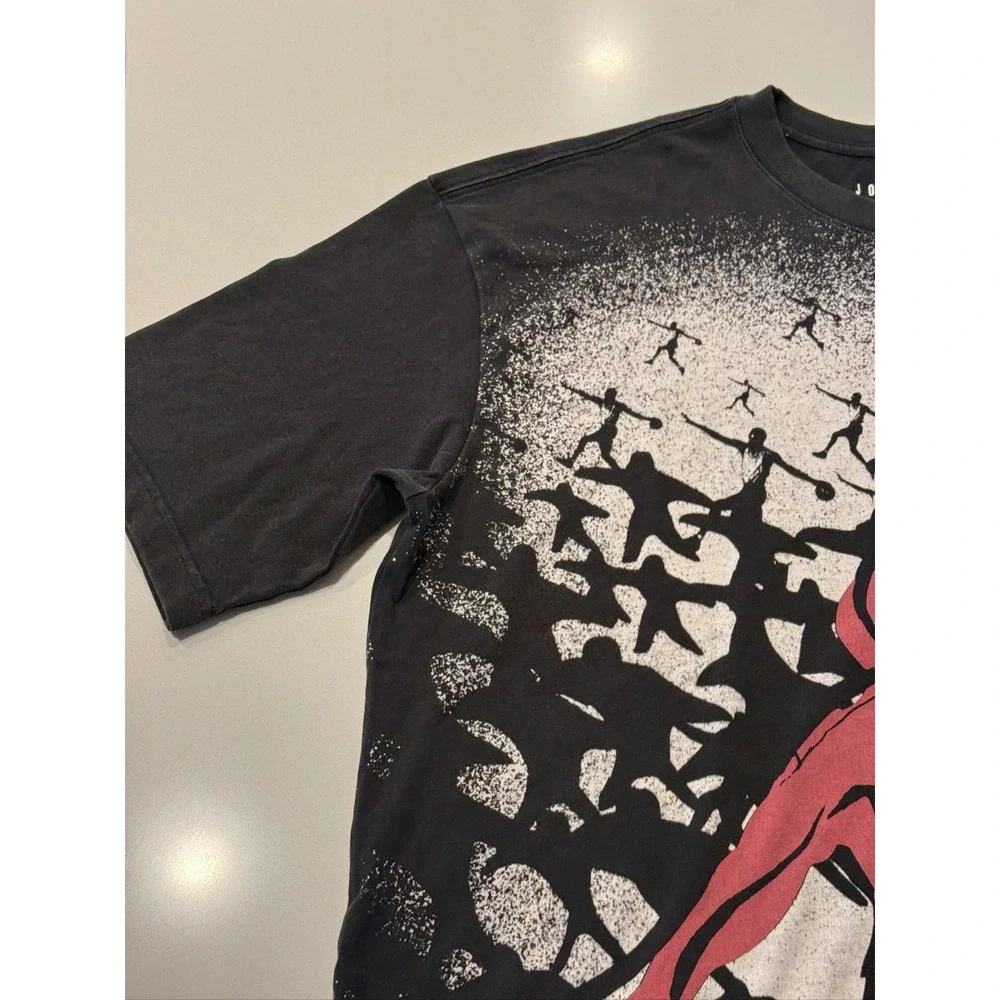 Jordan Reissue Graphic Oversized T-Shirt Men's M Black Gym Red HQ8982-010